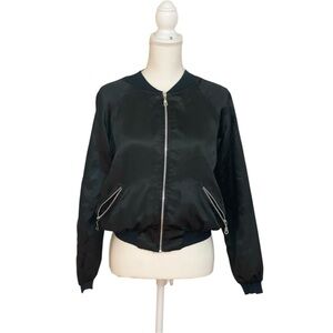 Passport Women's Classic Black Bomber Jacket